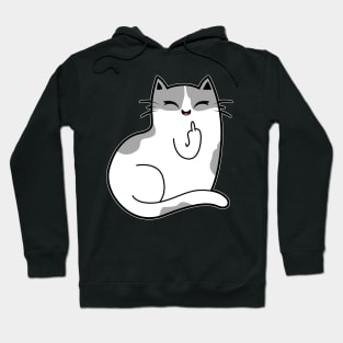 Funny Cat Middle Finger Hoodie